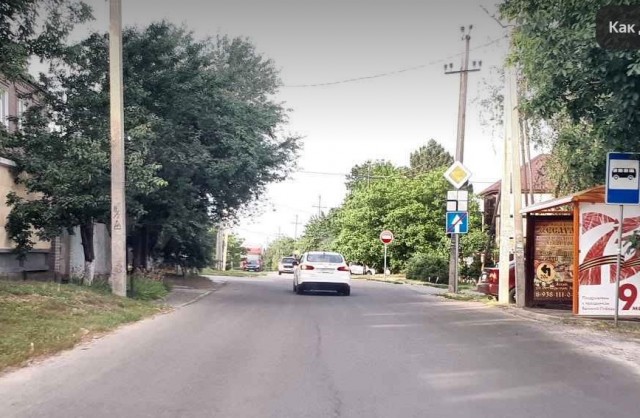 Поворот налево с правого края