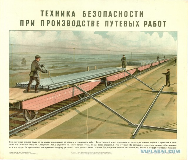 Плакаты по ТБ на железной дороге