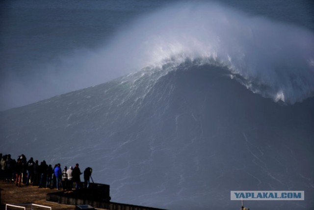 Гигантские волны бушуют у берегов Португалии