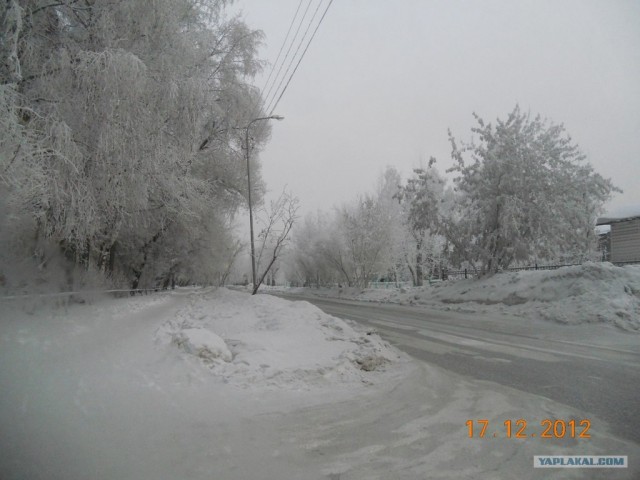 Новосибирск. Вода. Балкон. -41 градус C