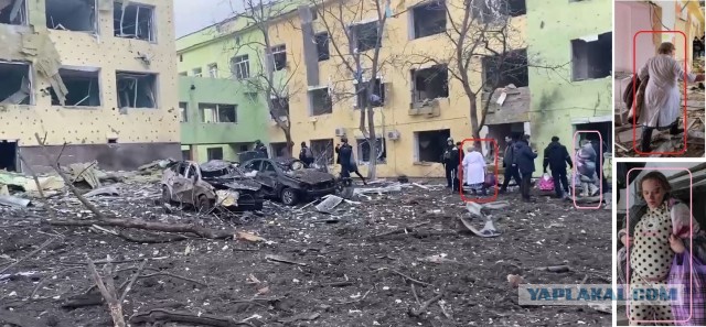 К кадрам последствия «удара» по роддому Мариуполя  есть несколько вопросов