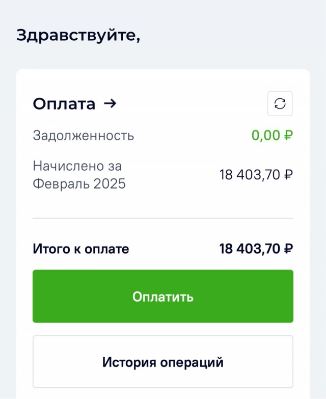 Отопление в за февраль 2025 года