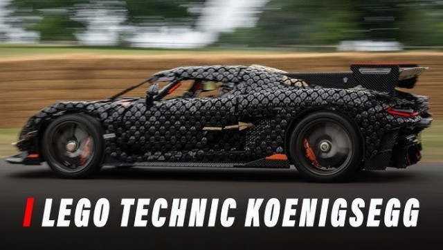Игрушки для мальчиков. Собран из Lego. Цена от $500. Koenigsegg весом 1,8 тонны разогнался до 111 км/ч.