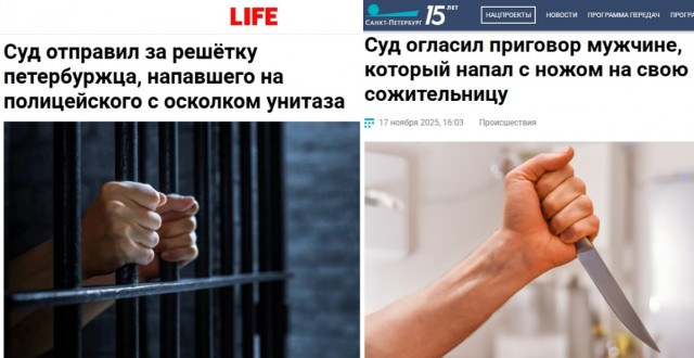 Петербуржец* ранивший свою сожительницу ножом, а полицейского куском унитаза получил год колонии-поселении.