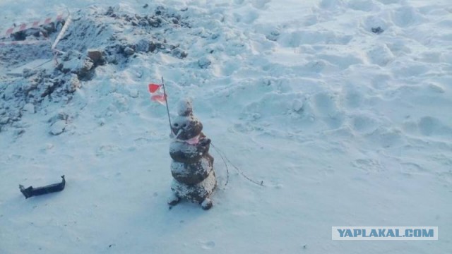 В Якутии из снега слепили советскую открытку