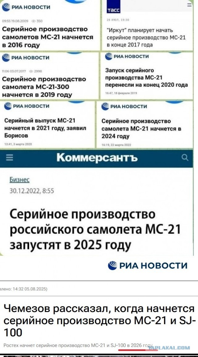 Самолет МС-21 начнёт поступать в парк «Аэрофлота» в сентябре-декабре 2027 — по плану хотят поставить до 200 лайнеров