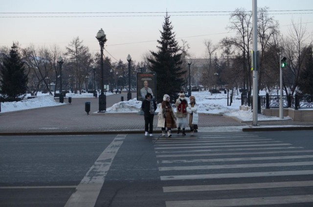 Прогулка по зимнему солнечному Иркутску