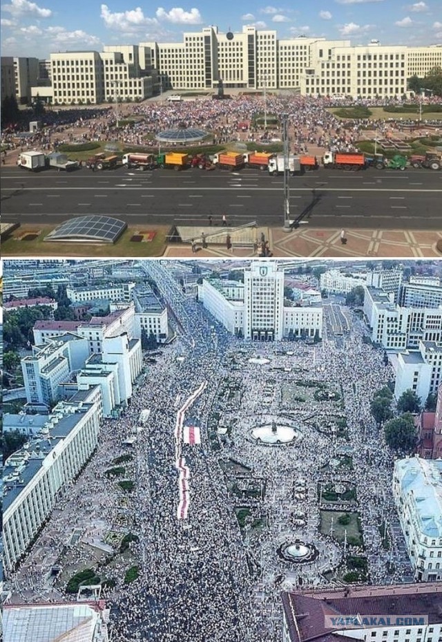 Протесты в Минске с элементами Монстрации
