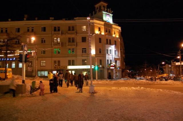 Россия ночью