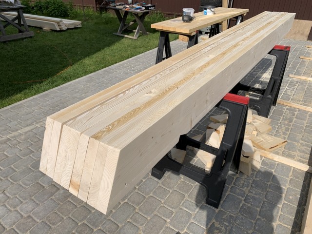 Навес для авто из бруса своими руками