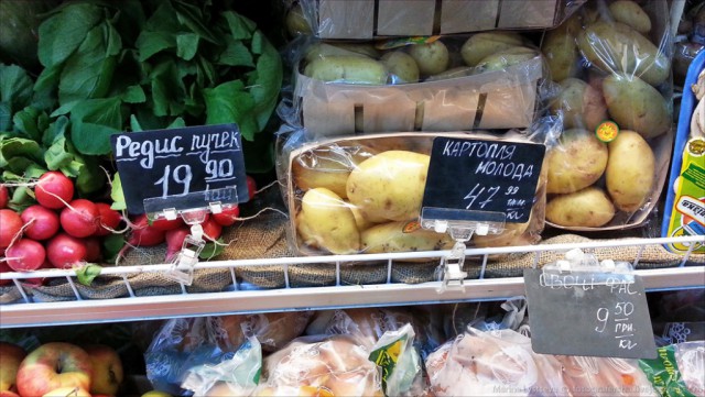 Цены на продукты в киевском супермаркете