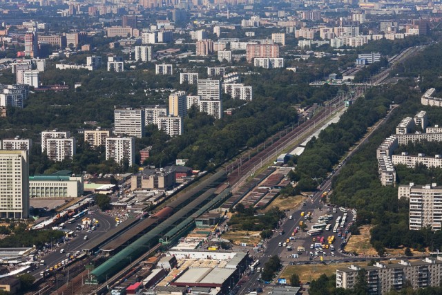 Над МКАД на вертолете