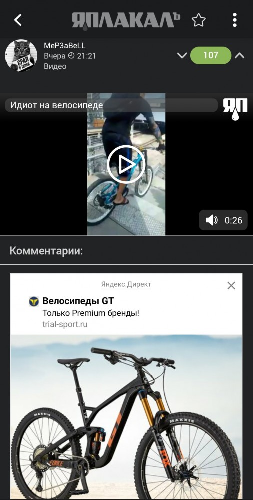 Идиот на велосипеде