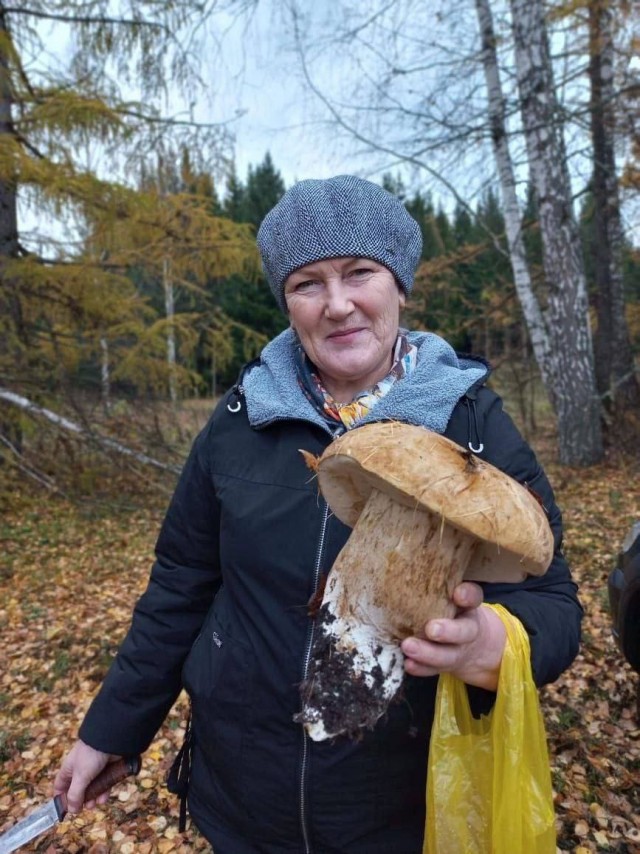 Гигантский белый гриб нашли в башкирском лесу - почти в кило весом
