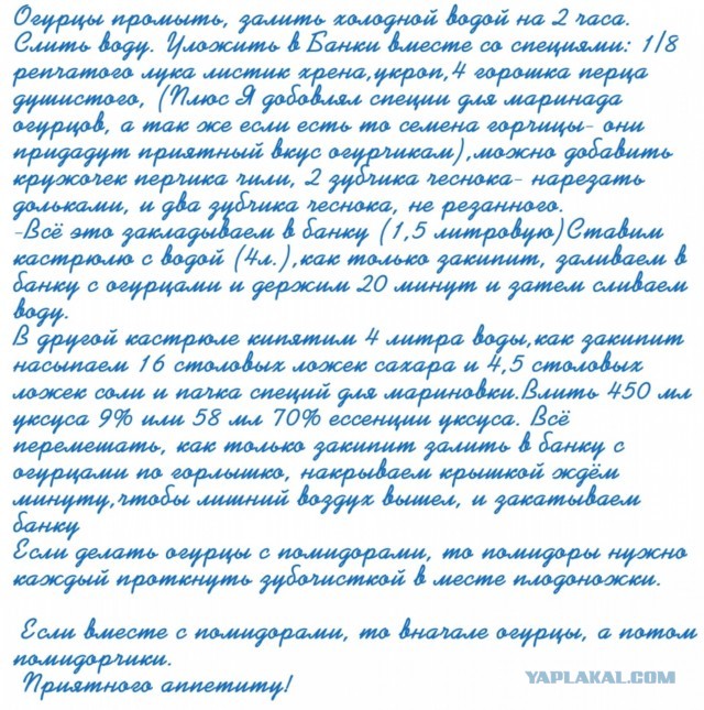 Как я засаливаю (мариную)  огурцы. Мой рецепт