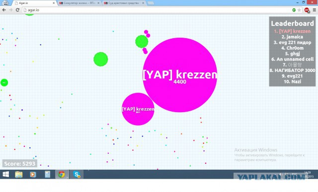 Симулятор жизни: agar.io