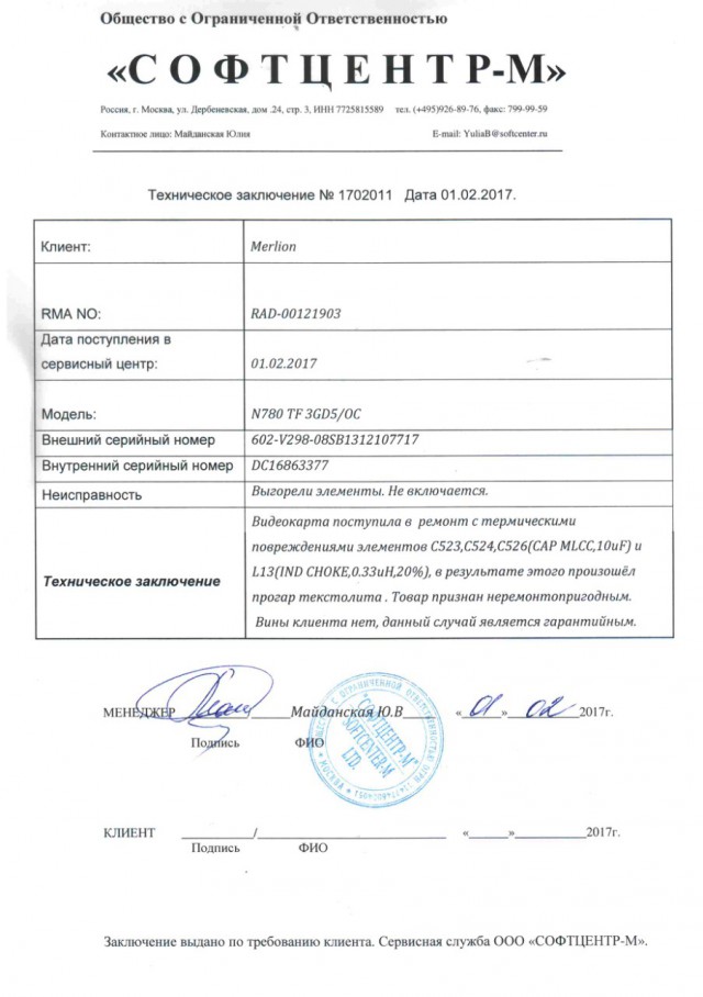 Акт неремонтопригодности