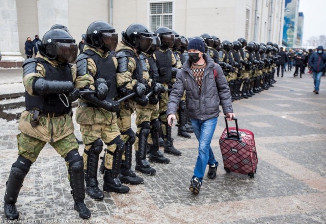 Москва. 31.01.2021. Полицейское безумие