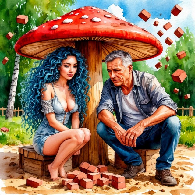 Два кирпича летели с крыши