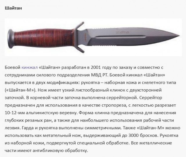 Эволюция русских боевых ножей