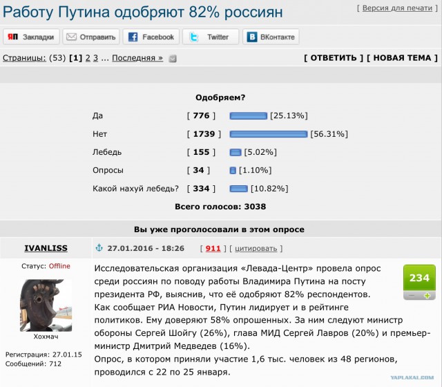 Когда тебя "поддерживает" народ