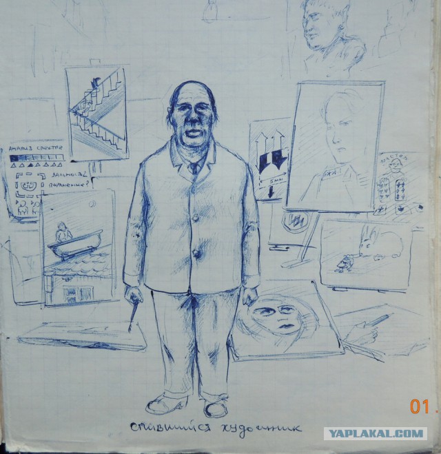 Любителям необычных рисунков. Рисунки мои (в молодости) и моей дочери