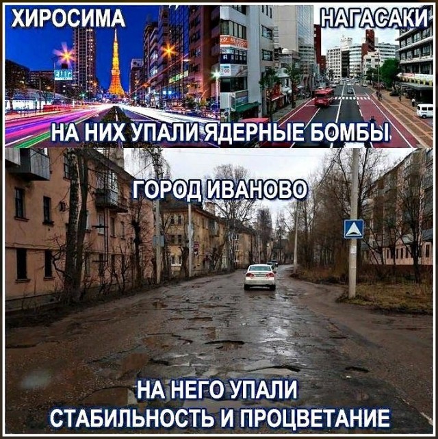 Хиросима до и после атомной бомбардировки, 1945 год.