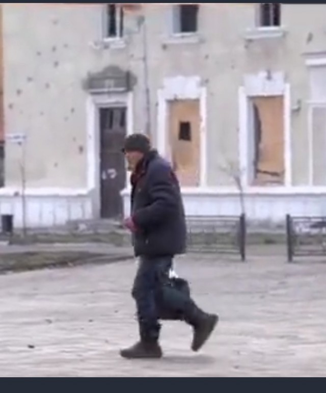 Пугливая журналистка в Бахмуте