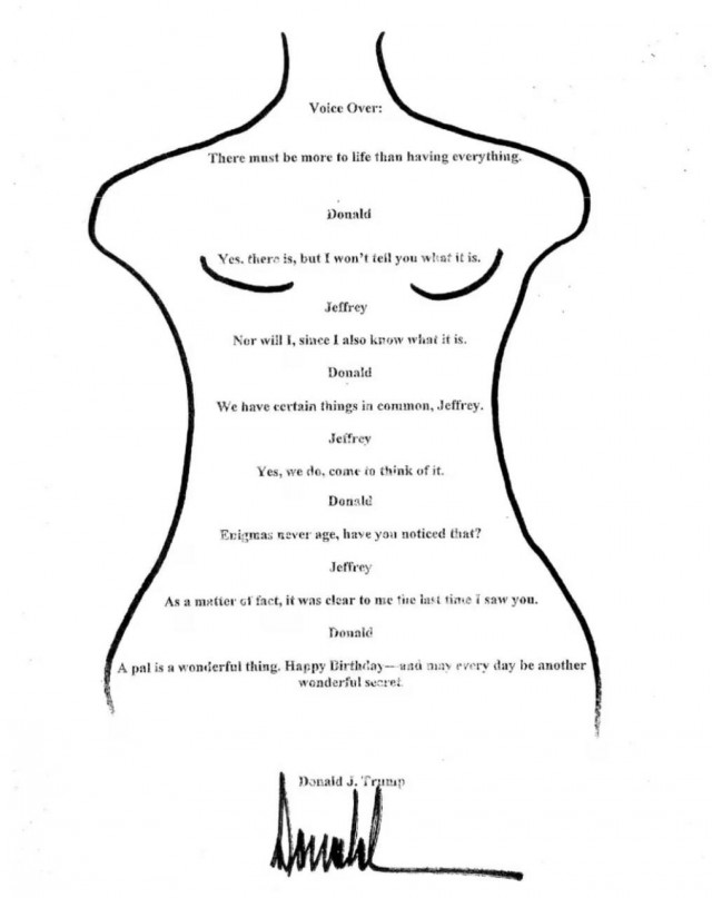 В Конгресс передали книгу с рисунком и поздравлением Дональда Трампа, которую получил на свое 50-летие