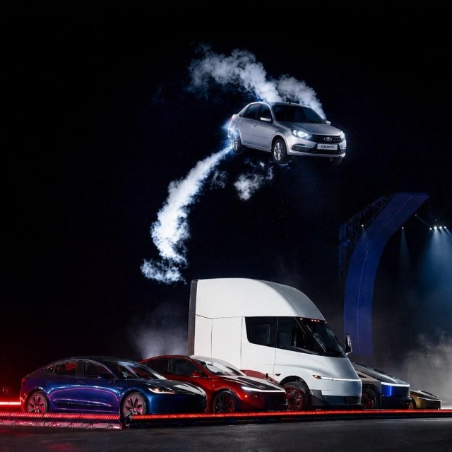 Lada Granta может взлететь на ракетных двигателях не хуже Tesla Roadster