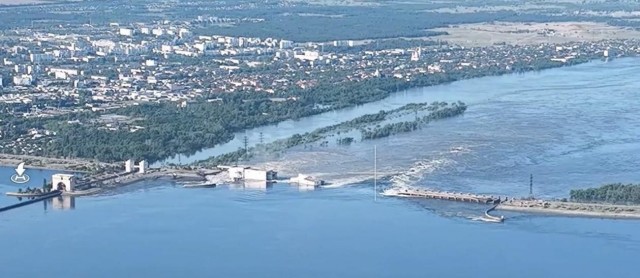 В Херсон начала прибывать вода и на улицы города вышли бобры.