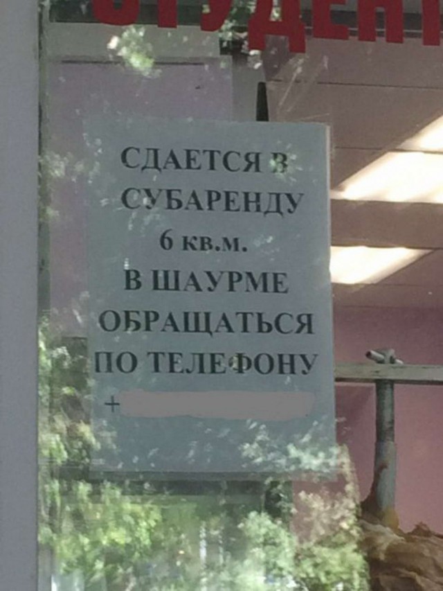 Смешные объявления, надписи и вывески
