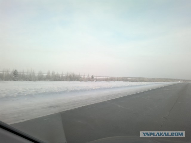 Трасса Нижневартовск-Сургут в -40 градусов