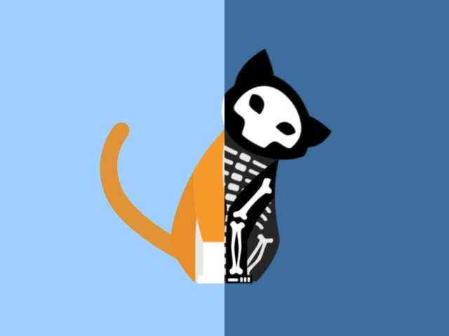 Кот стоит или лежит?