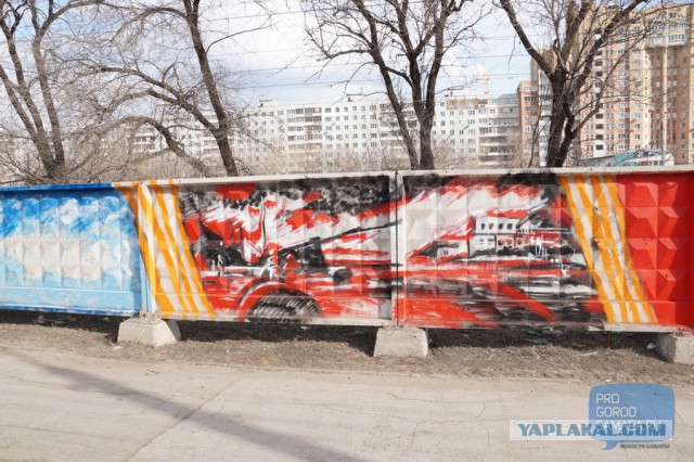 Граффити в Самаре к Дню Победы
