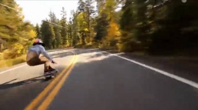 Скоростная поездка на лонгборде