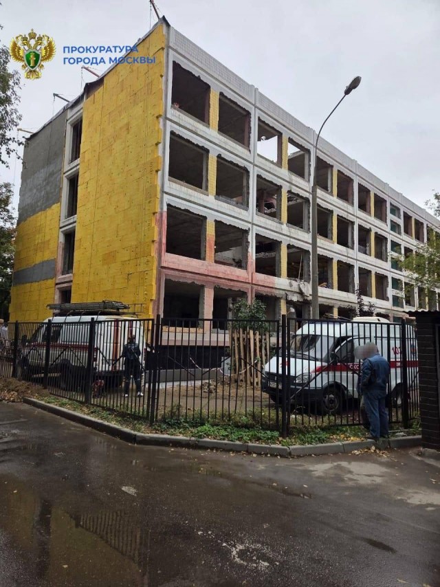 На востоке Москвы произошло обрушение в здании реконструируемой школы