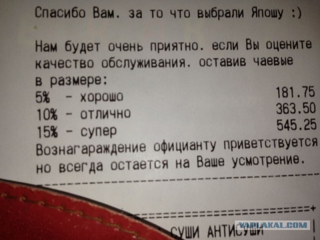 Работа официанта в известном ресторане.