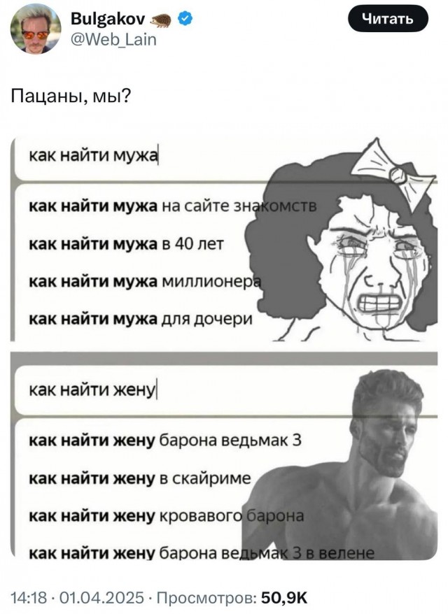 Разница между мужчинами и женщинами наглядно