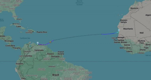 В Венесуэле приземлился российский транспортный самолет Ил-76ТД авиакомпании «Авиакон Цитотранс».