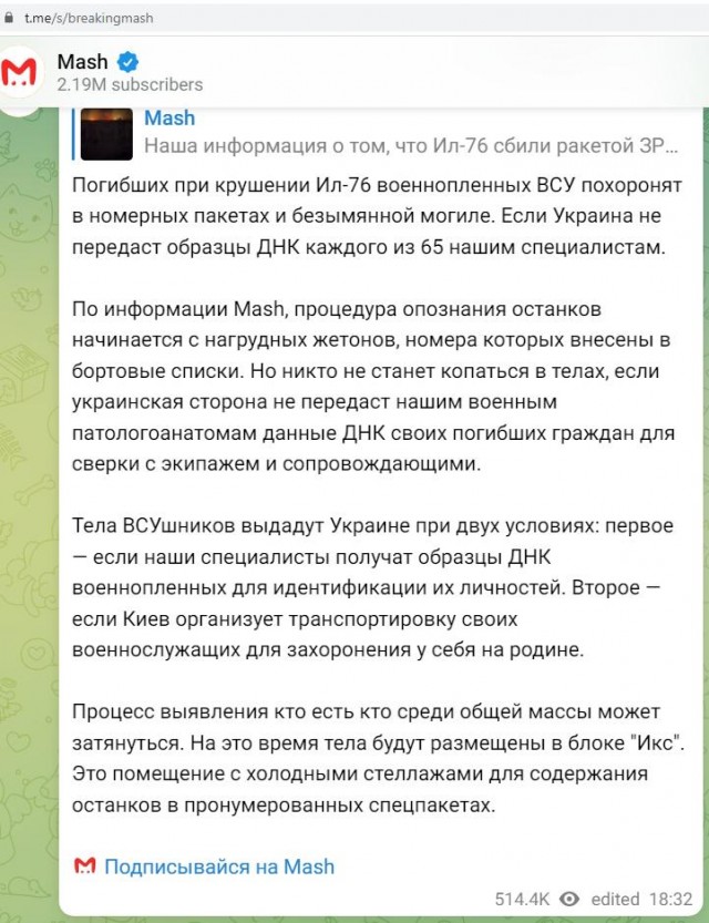 Медведев заявил, что сбитие ИЛ-76 - результат  внутриполитической борьбы неонацистских элит в Киеве