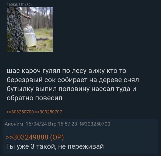 Почти /b/ерезовый сок