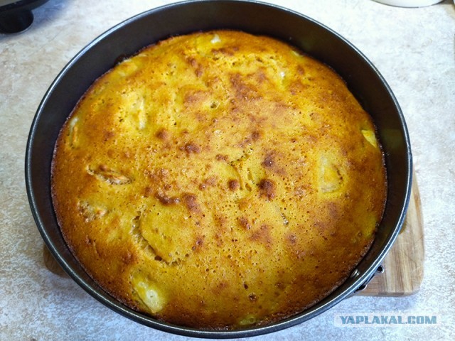 Пироги для чайников 4. Шарлотка из кукурузной муки.