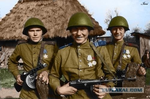 Фотографии второй мировой, многие цветные (фото)