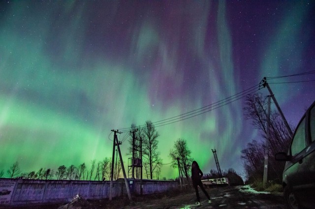 Северное сияние (аврора) 20.03 - 21.03 Лен.обл