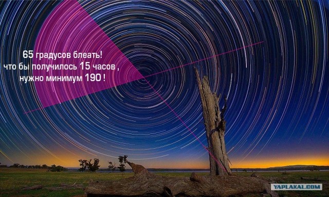 Звезды на 15-и часовой выдержке.