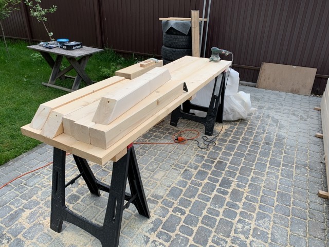 Навес для авто из бруса своими руками