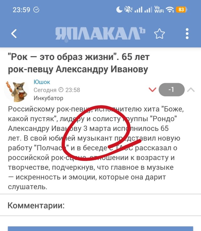"Рок — это образ жизни". 65 лет рок-певцу Александру Иванову