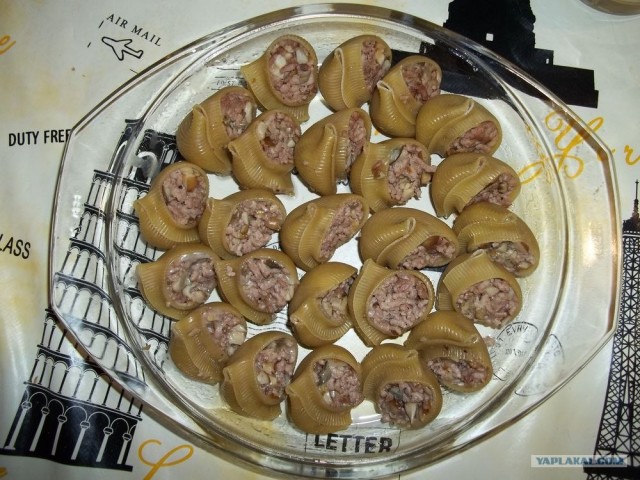 Макароны фаршированные