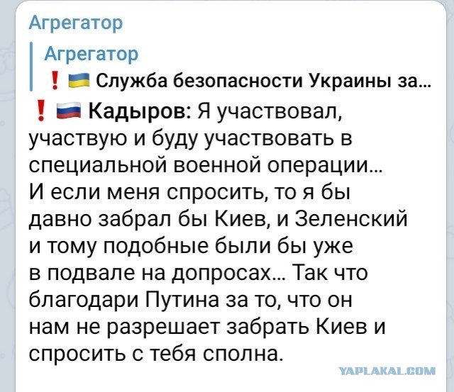 Кадыров попросил Путина дать возможность быстро закончить спецоперацию